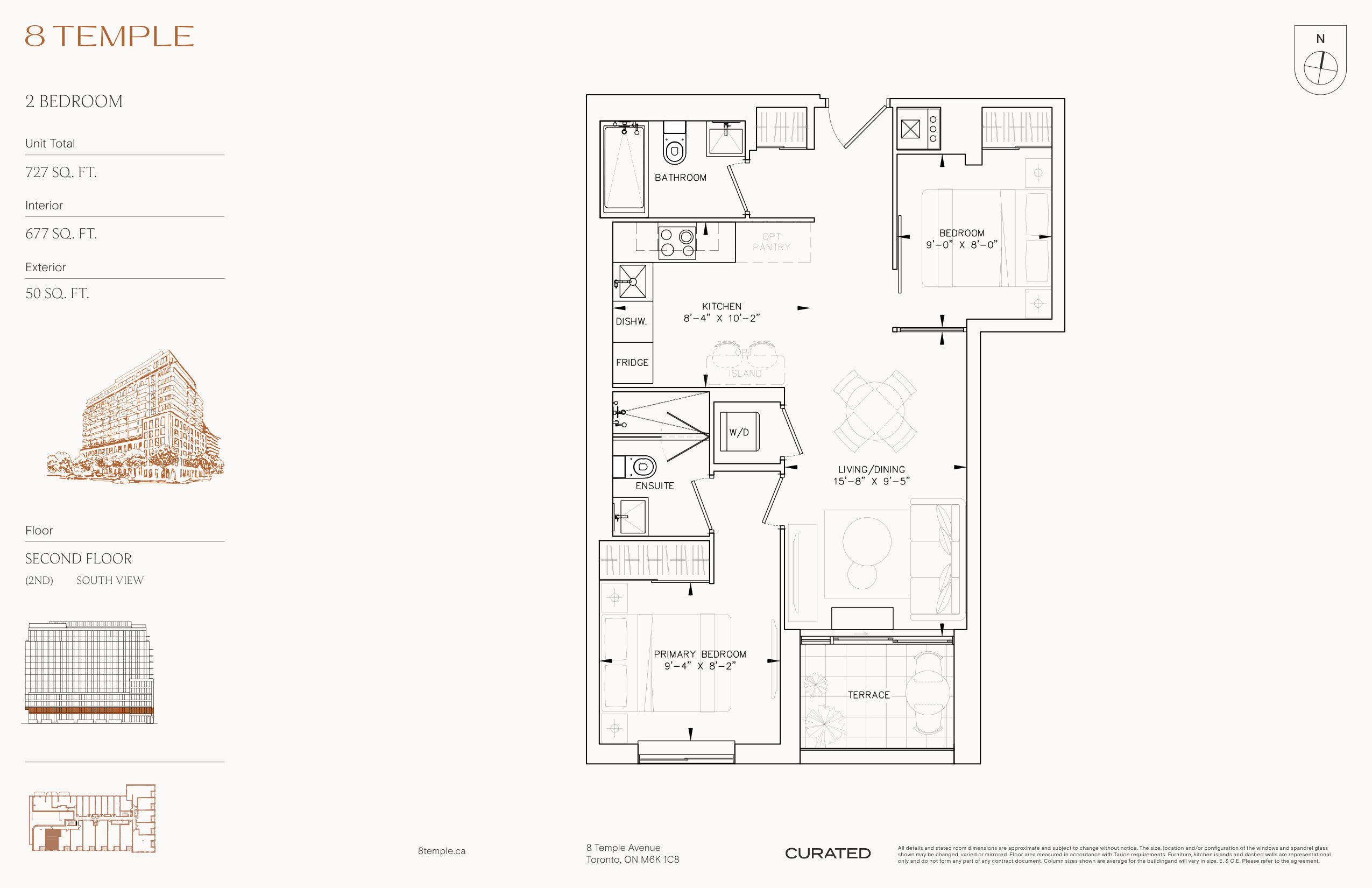677 sq ft Suite Floor Plan